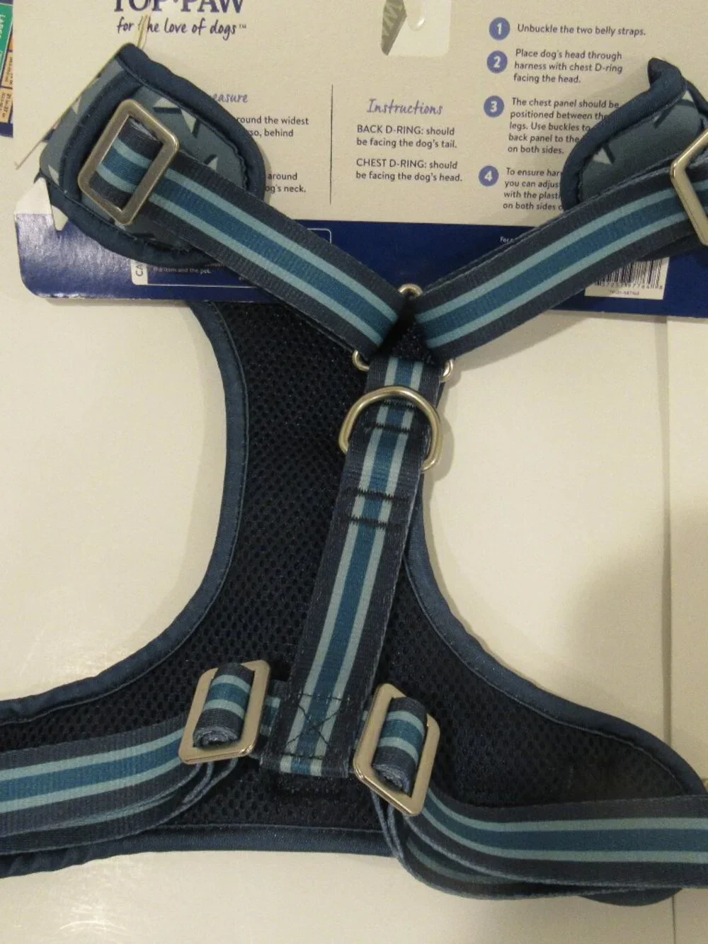 NEW TOP PAW ADJUSTABLE LARGE DOG HARNESS AND MATCHING LEASH